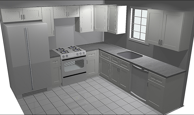 10x10 kitchen one - render